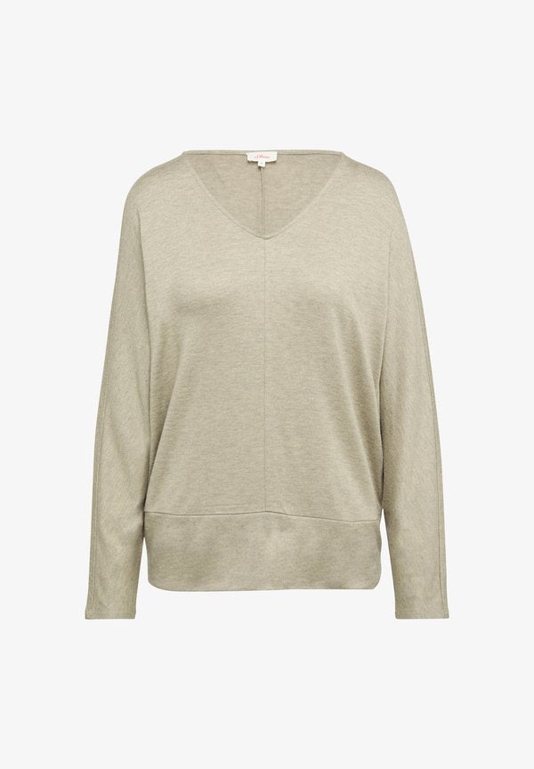 s.Oliver LANGARM - Long sleeved top - karamell