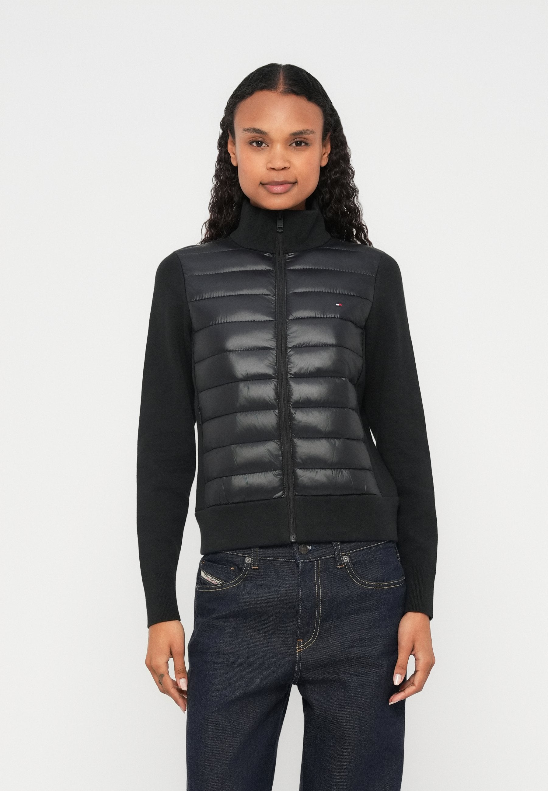 LIGHTWEIGHT MIXED KNIT PADDED JACKET Media 3