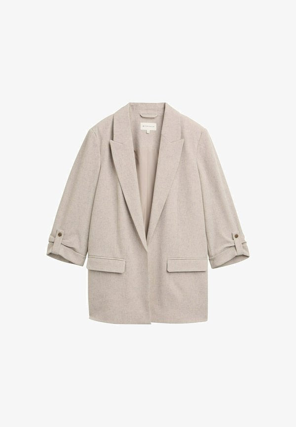 TOM TAILOR Short coat - taupe/black structure