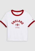 Levi's® FOOTBALL RINGER - Print T-shirt - white/red/blue