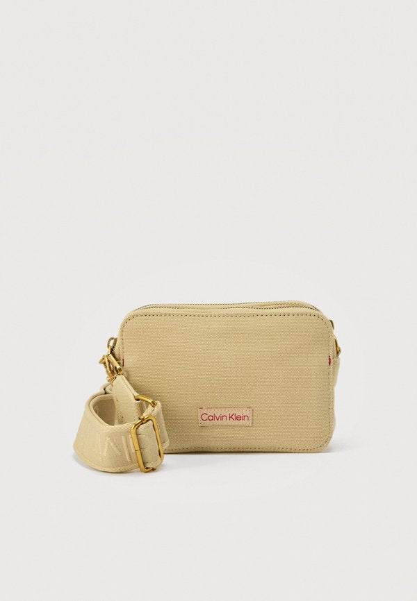 Calvin Klein WEBBING STRAP CAMERA BAG - Camera bag - beige