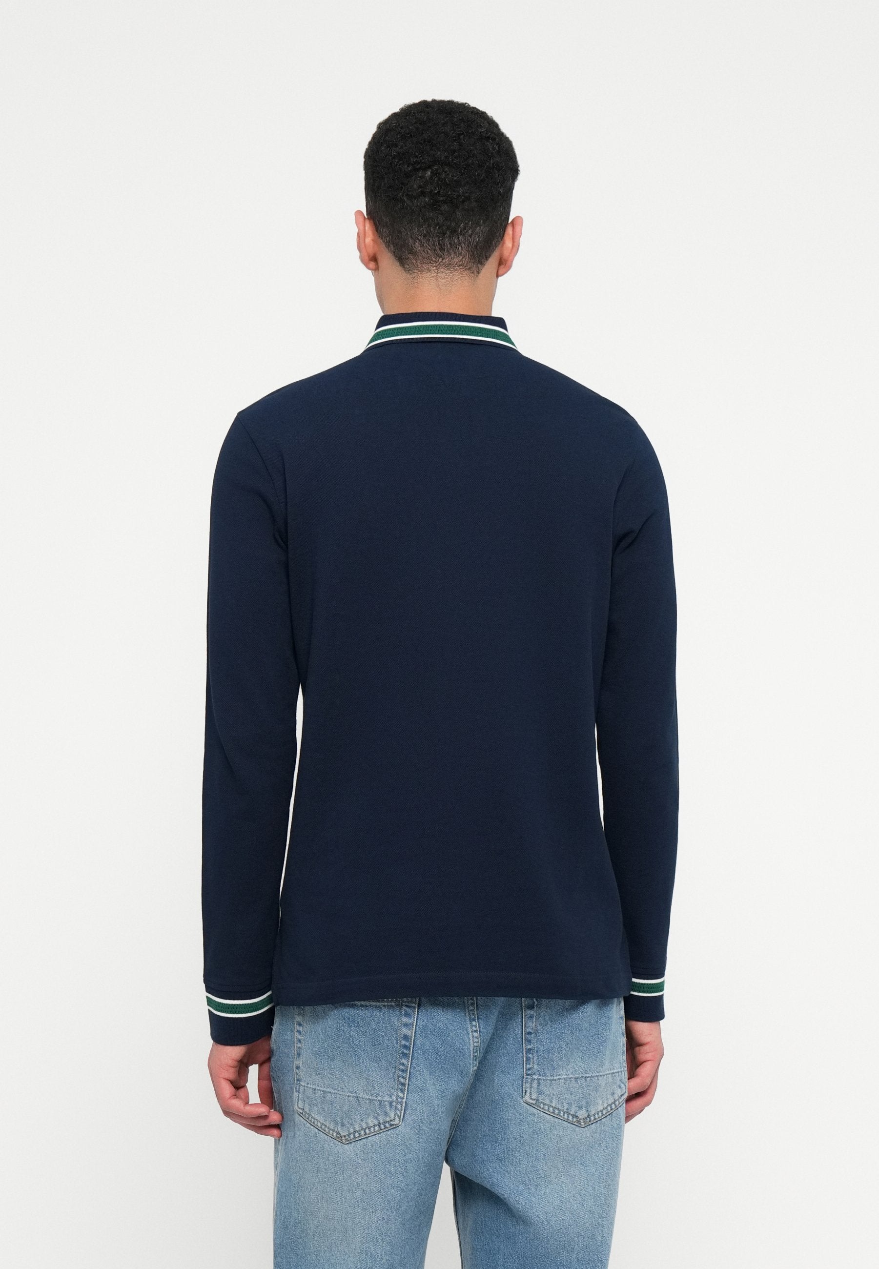 REGULAR FIT TIPPED LONG SLEEVE POLO SHIRT Media 4