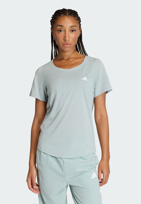 adidas Performance WORKOUT ESSENTIALS SCOOP NECK - Sports T-shirt - sage