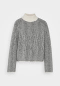 Vero Moda Tall VMNAOMI HIGHNECK  - Jumper - birch melange/medium grey melange