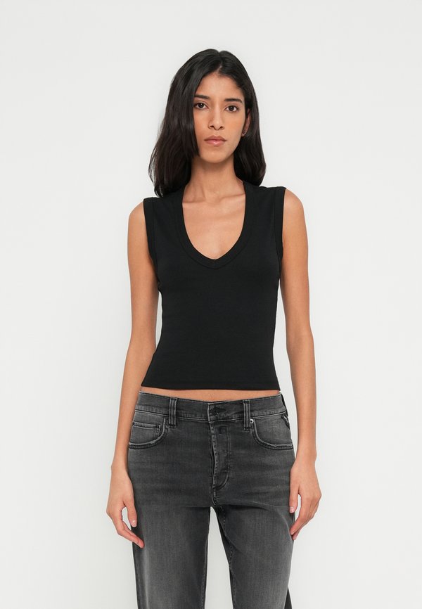 ONLY ONLMILA 2-pack - Top - black/cloud dancer