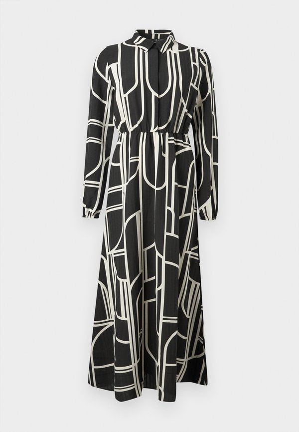 Vero Moda VMGINAS BETINE SHIRT DRESS WVN - Shirt dress - black