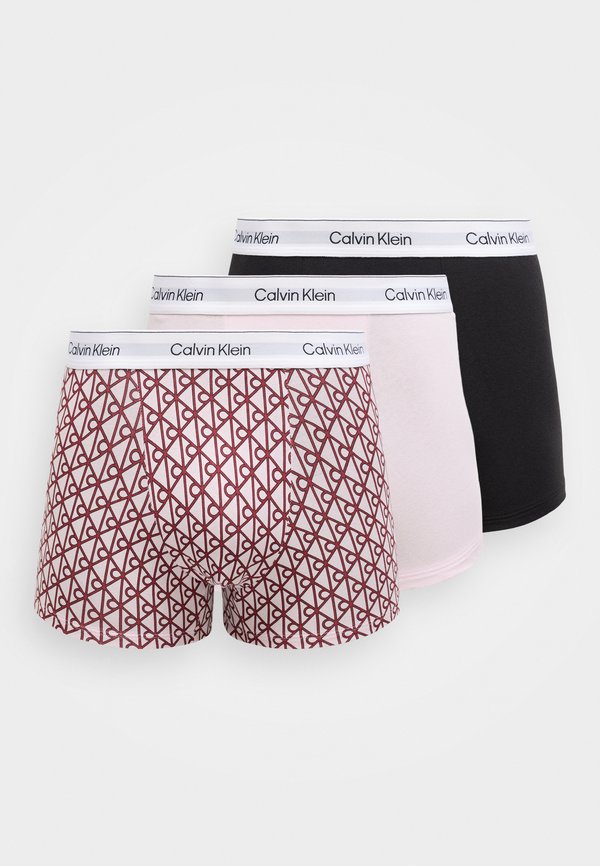 Calvin Klein Underwear RELAXED FIT TRUNK 3 PACK ICON COTTON STRETCH - Trunks - black