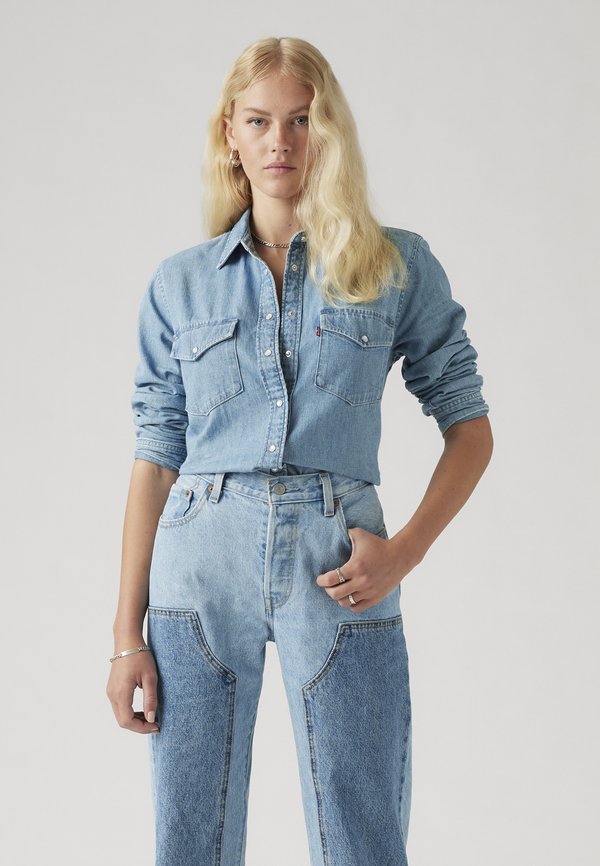 Levi's® ICONIC WESTERN - Button-down blouse - old blue