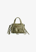 Bershka MINI - BOWLING BAG - Handbag - khaki