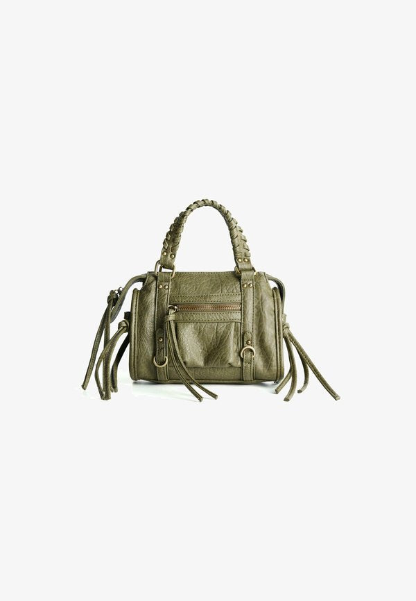 Bershka MINI - BOWLING BAG - Handbag - khaki