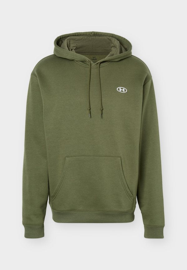 Under Armour RIVAL HOODIE - Hoodie - marine od green/white