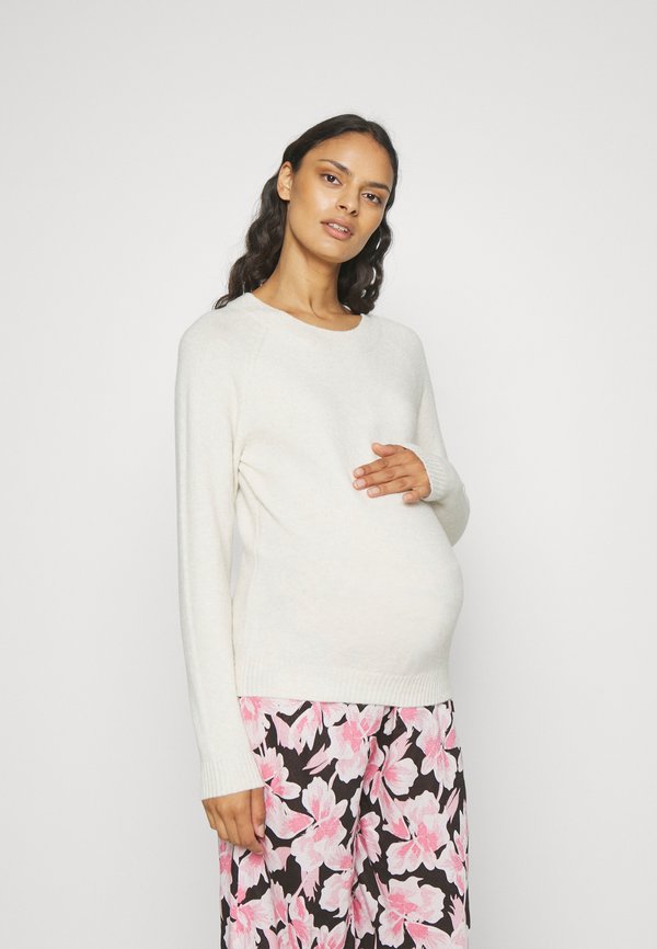 Vero Moda Maternity VMMDOFFY L/S O-NECK BLOUSE GA - Jumper - birch
