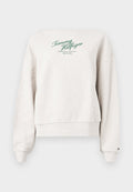 LOGO RELAXED BOAT NECK SWEATSHIRT Media 1