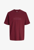 Jack & Jones CATSKILLS MINIMAL TEE CREW NECK - Basic T-shirt - cabernet