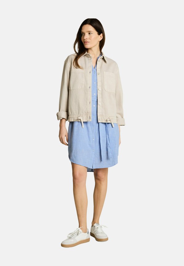 TOM TAILOR BLUSENKLEID MIT BINDEGÜRTEL - Shirt dress - dreamy blue