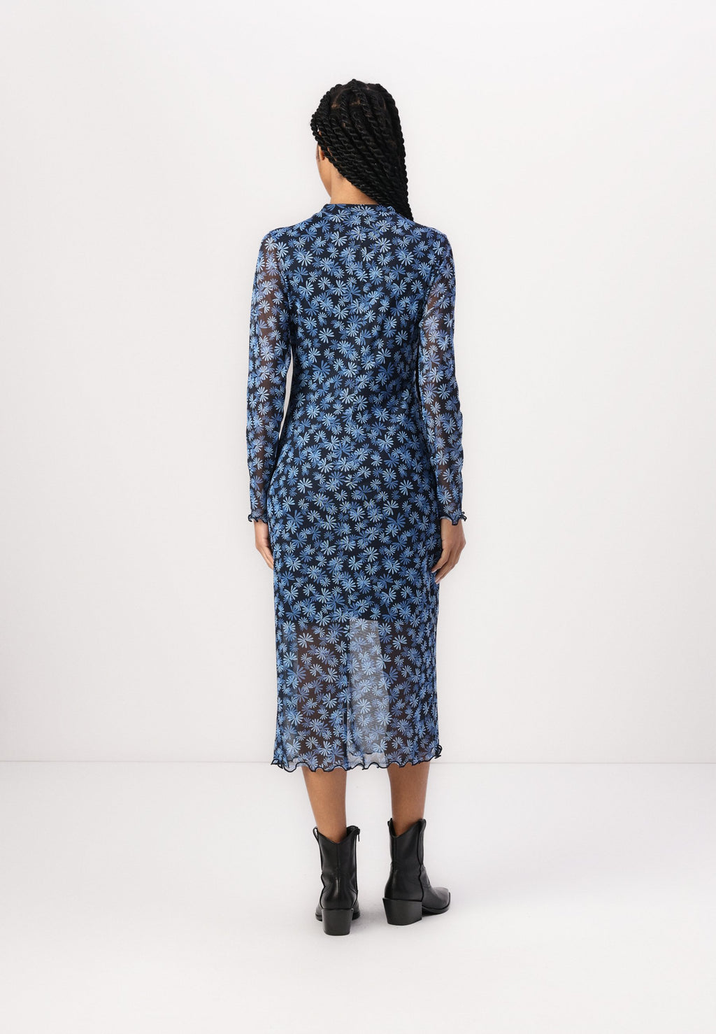 TOM TAILOR DENIM MIDI DRESS MOCK NECK