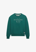 Superdry & Co LUXE CASUAL LOOSE CREW  - Sweatshirt - pine green