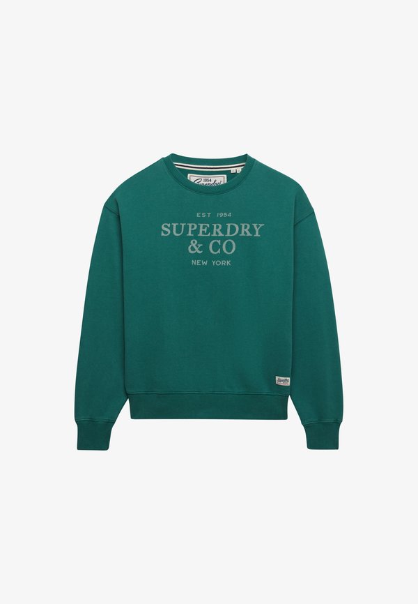 Superdry & Co LUXE CASUAL LOOSE CREW  - Sweatshirt - pine green