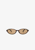 Bershka OVAL - SUNGLASSES - Sunglasses - dark brown