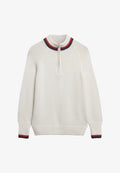 Superdry & Co TIPPED HALF ZIP - Jumper - ecru