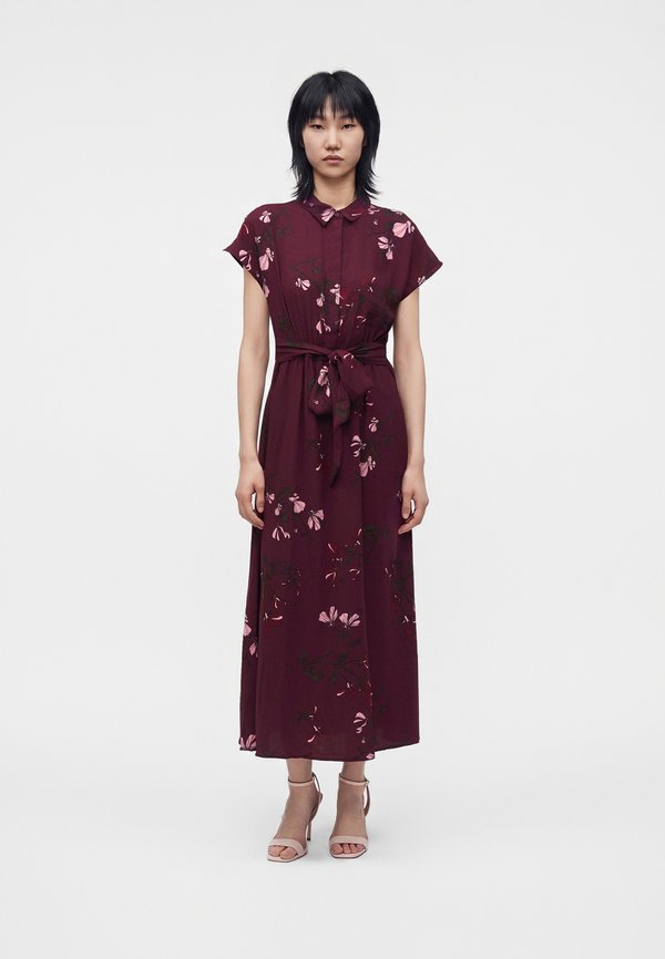 Vero Moda VMNEWHALLIE LONG TIE DRESS - Shirt dress - winetasting