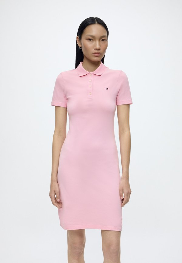 Tommy Hilfiger PIQUE POLO - T-Shirt Dress - classic pink