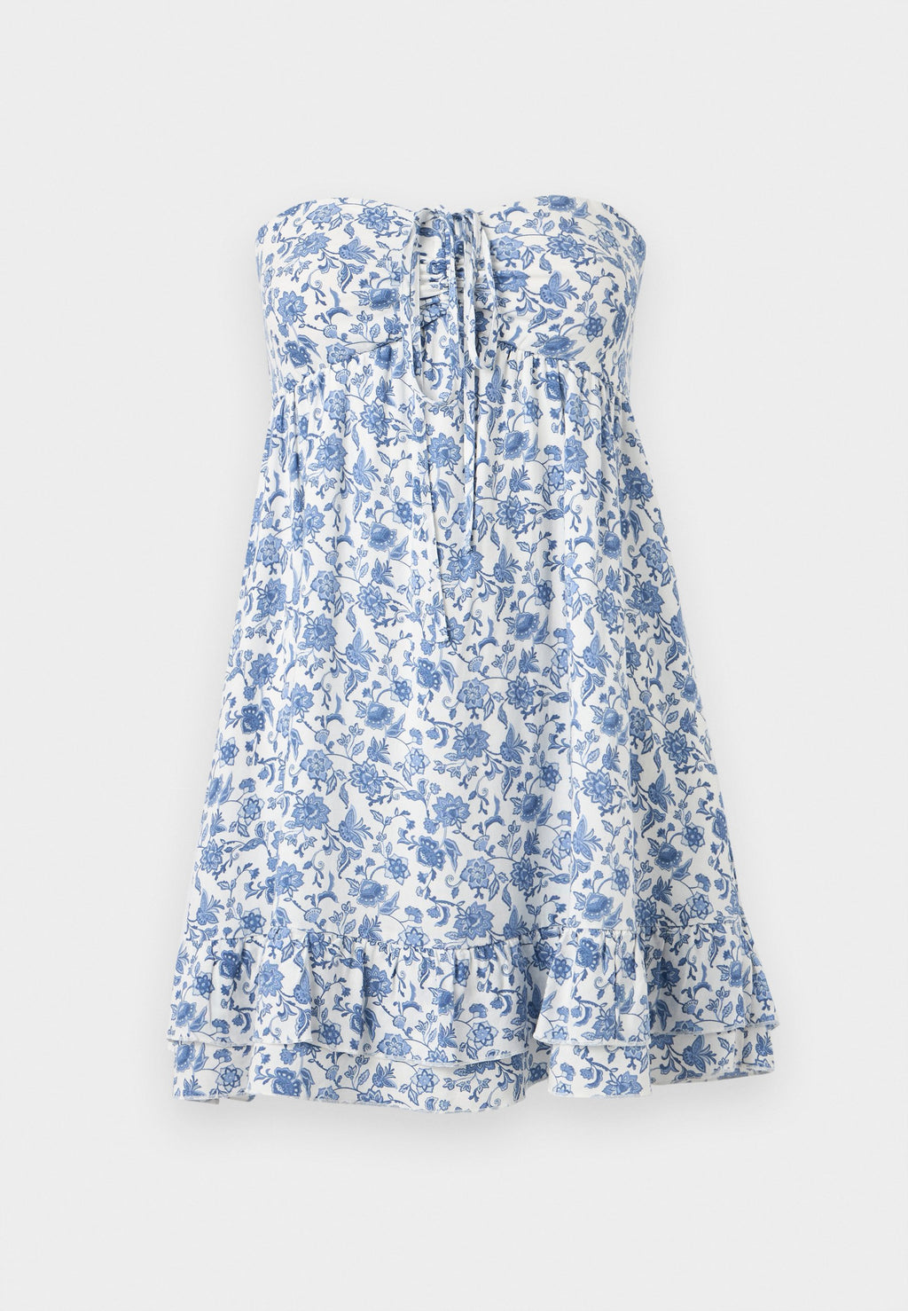 Hollister Co. STRAPLESS RUFFLE BABYDOLL MINI