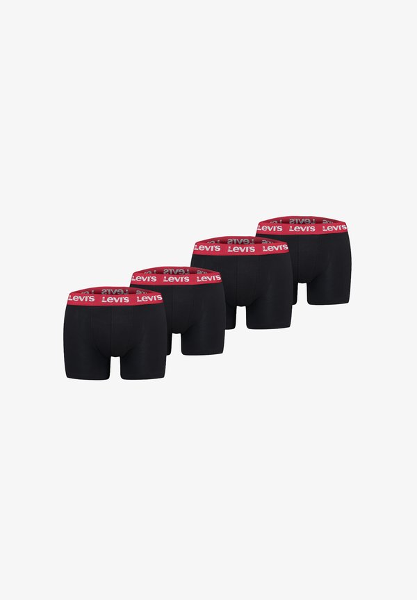 Levi's® LEVIS HERREN BOXERSHORTS REPEAT LOGO BOXER UNTERWÄSCHE PANTS 4-ER PACK  - Trunks - black red