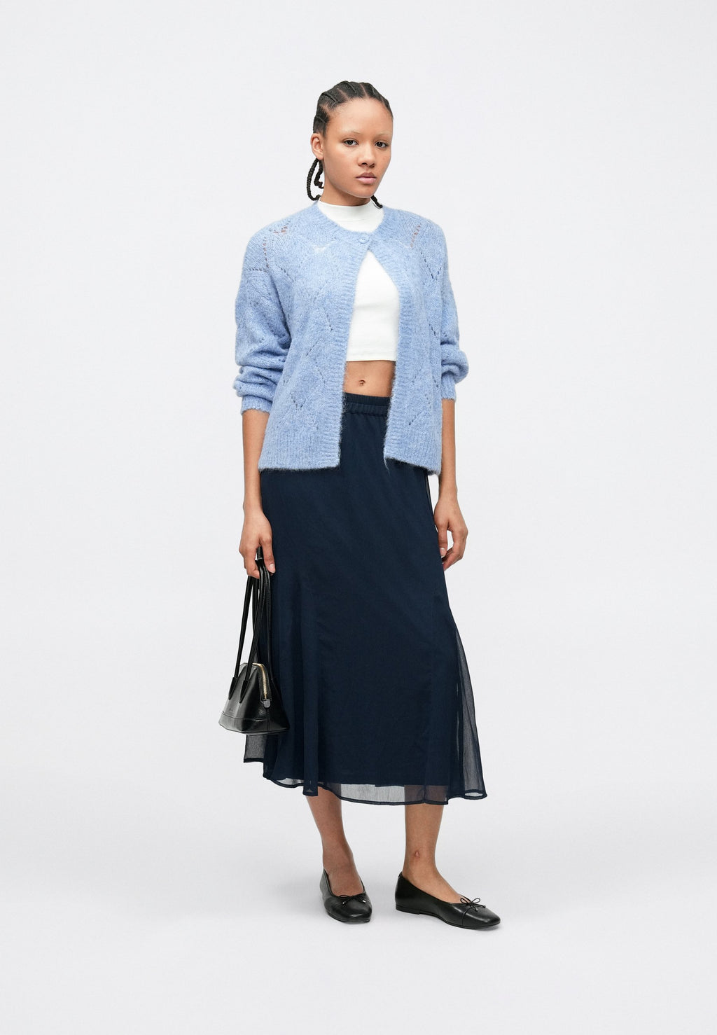 VILA VIFALIA HIGH WAIST MIDI SKIRT