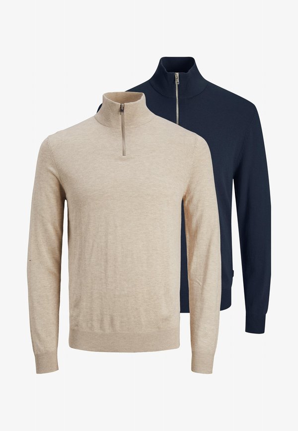 Jack & Jones JACK & JONES 2 PACK - Jumper - dunkelblau   beige
