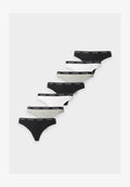 Calvin Klein Underwear ICON LOGO 7 PACK  - Thong - black/black/grey heather/grey heather/white/black/white
