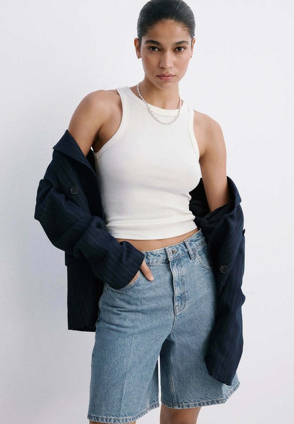 Mango ADULT - Denim shorts - blue
