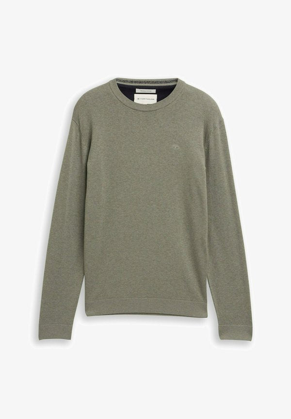TOM TAILOR TOM TAILOR - Jumper - greyish shadow olive melange