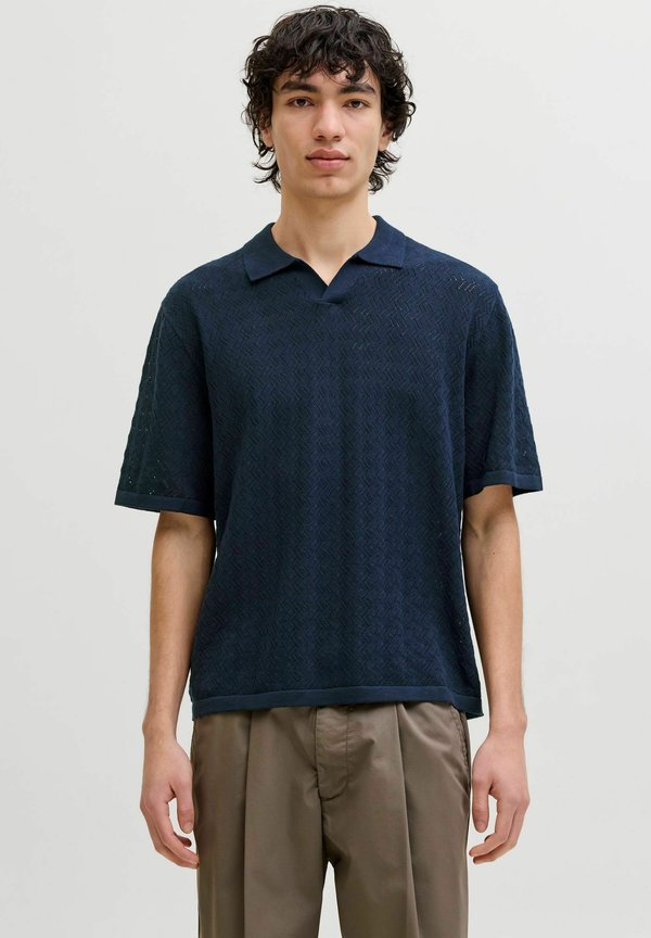 Jack & Jones Knitted Knitted - Polo shirt - sky captain
