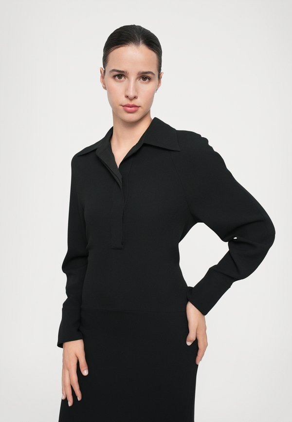 Victoria Beckham LONG SLEEVE COLLAR MIDI