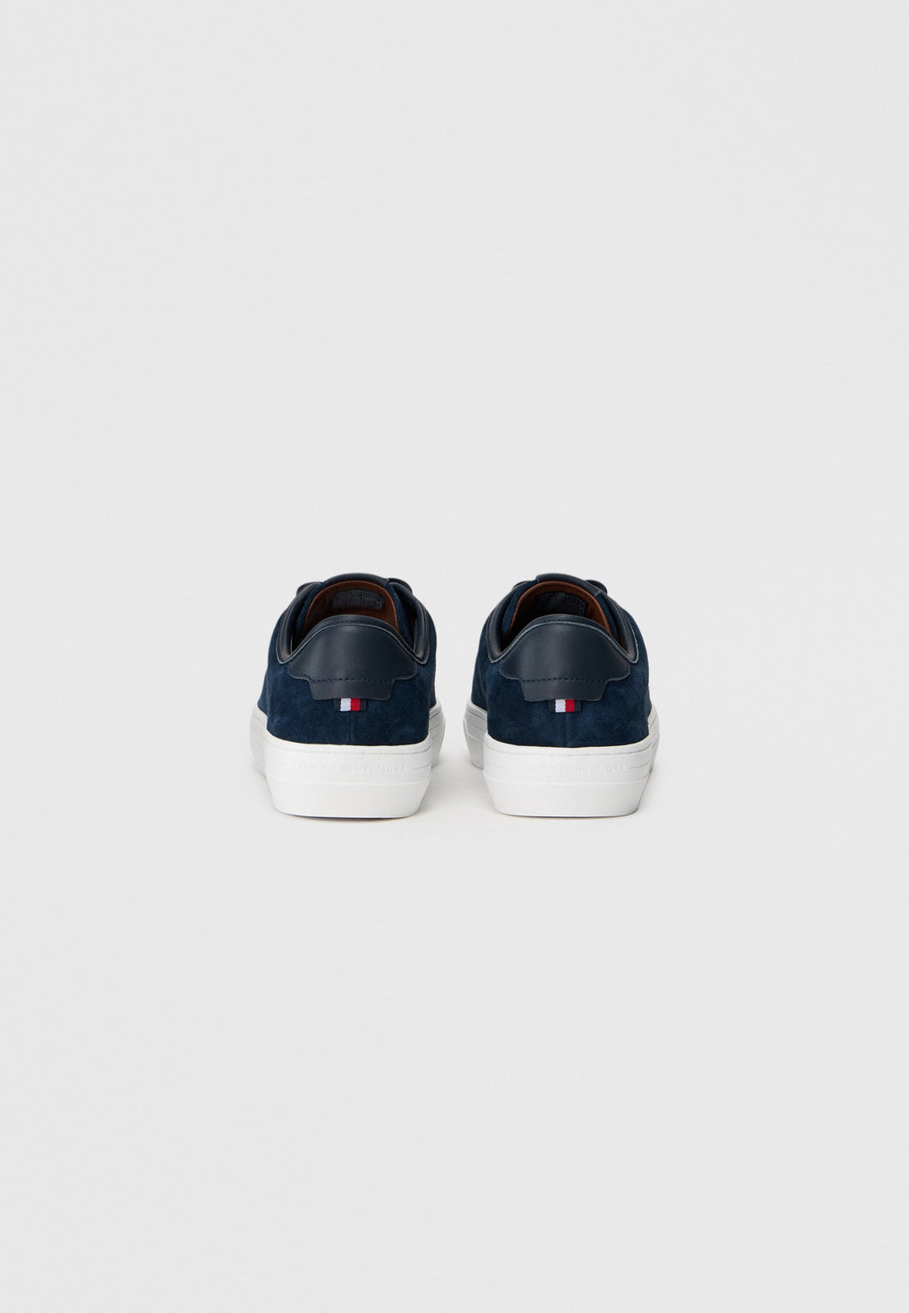 LEATHER MIXED TEXTURE COURT TRAINERS Media 3