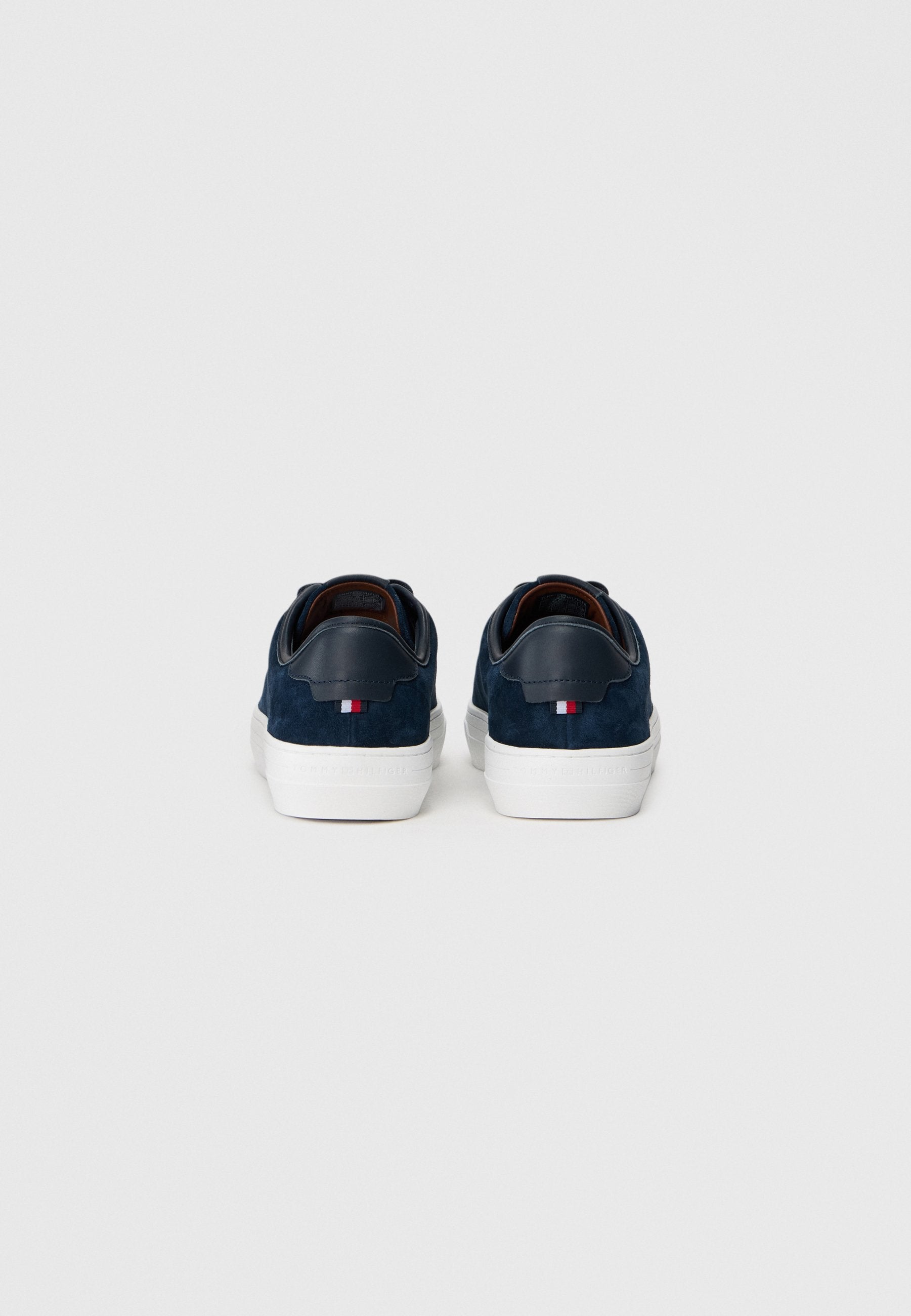 LEATHER MIXED TEXTURE COURT TRAINERS Media 3