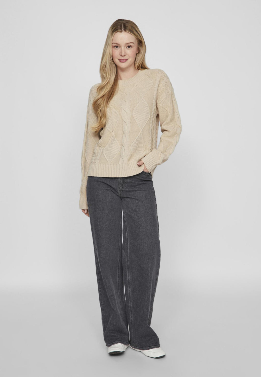 VILA VILOU O-NECK CABLE - NOOS