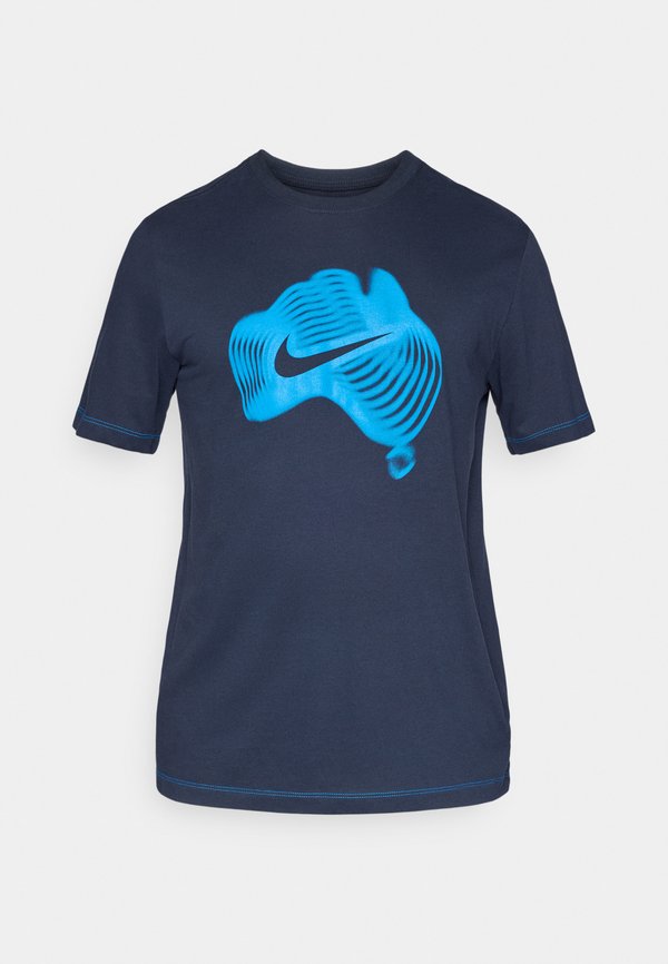 Nike Performance NIKECOURT TEE OPEN - Sports T-shirt - dark obsidian/photo blue