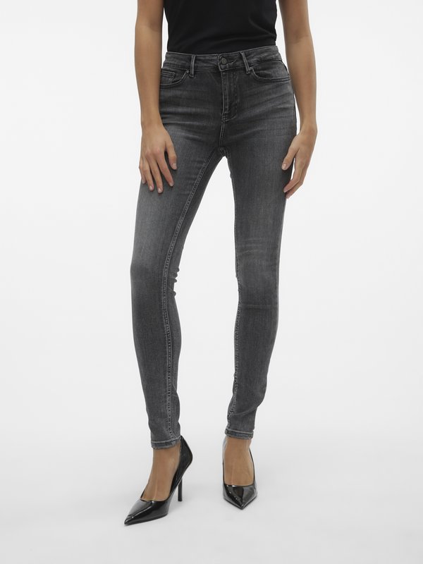 Vero Moda Skinny fit VMFLASH Mid rise - Jeggings - medium grey