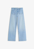Bershka WITH POCKETS - Wide Leg - light blue