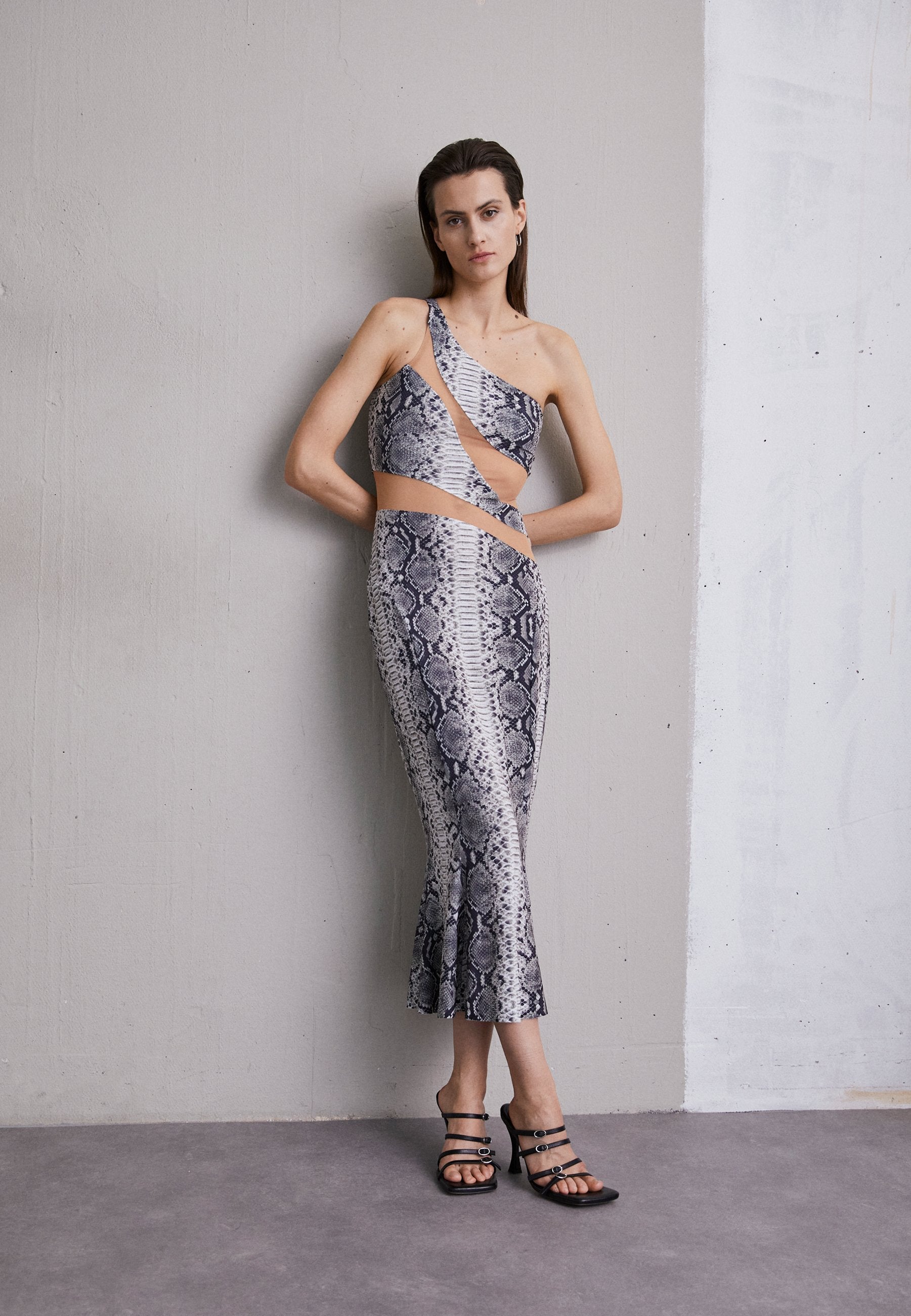 Norma Kamali SNAKE FISHTAIL DRESS TO MIDCALF