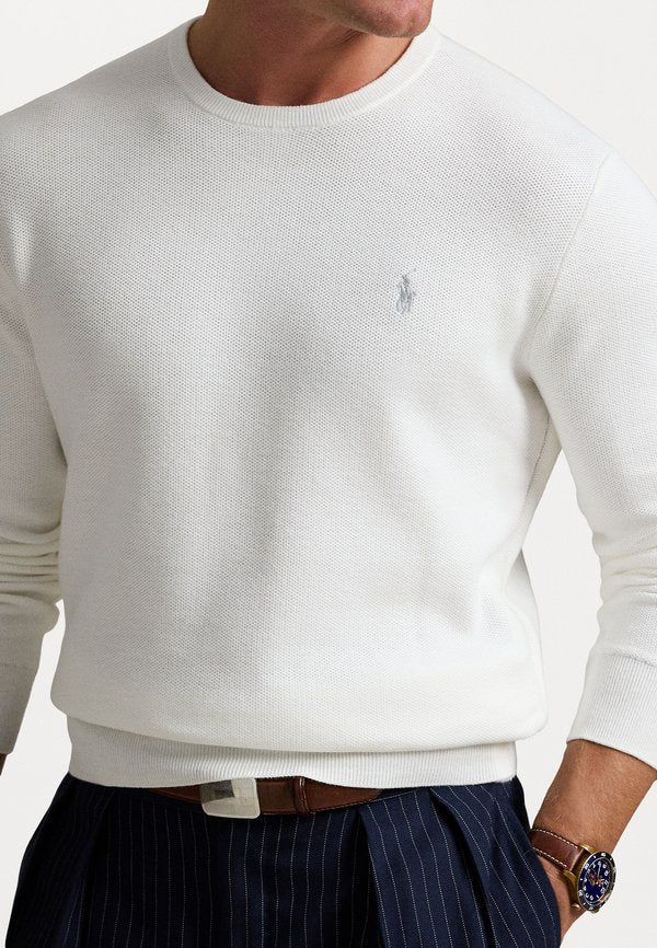 Polo Ralph Lauren MESH-KNIT COTTON CREWNECK SWEATER