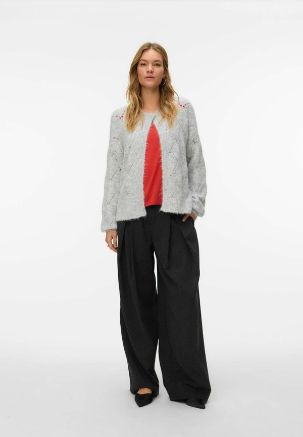 Vero Moda VMSHELL Knit - Cardigan - light grey melange