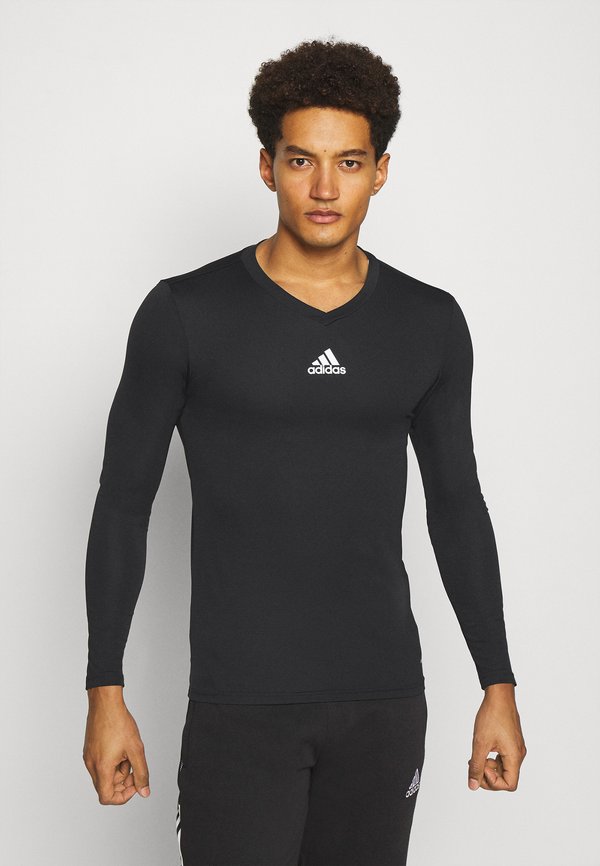 adidas Performance TEAM BASE TEE - Long sleeved top - black