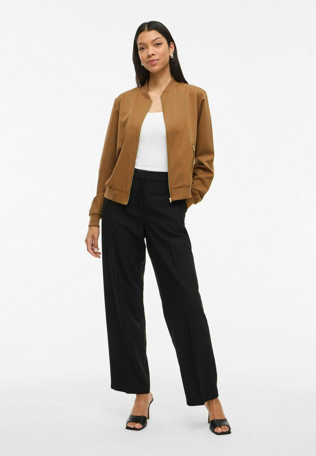 VILA bomber VIBUBBLE Zipper