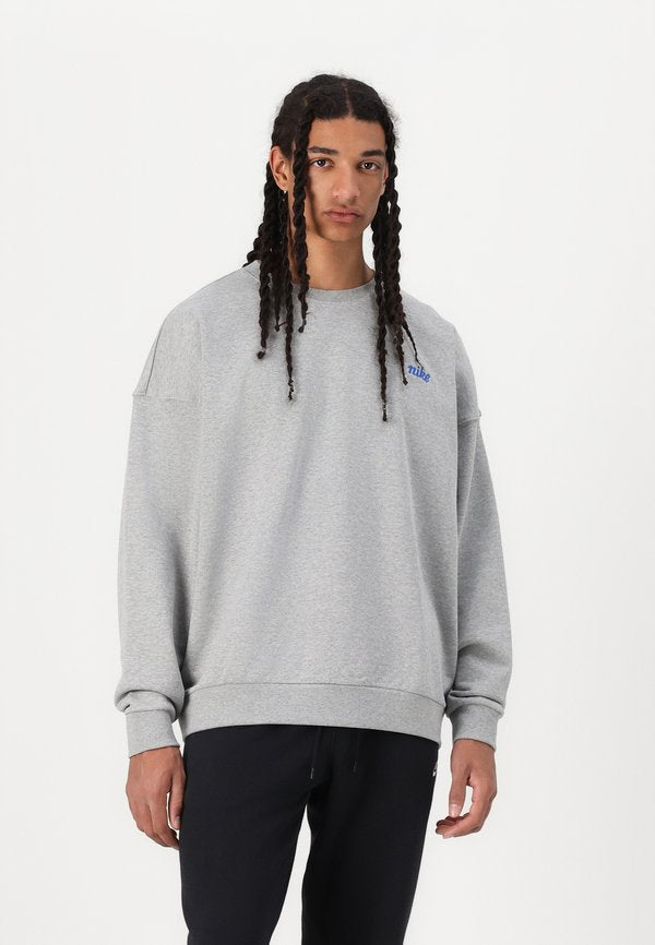 Nike Sportswear CLUB CREW - Sweatshirt - grey heather/smoke grey/game royal