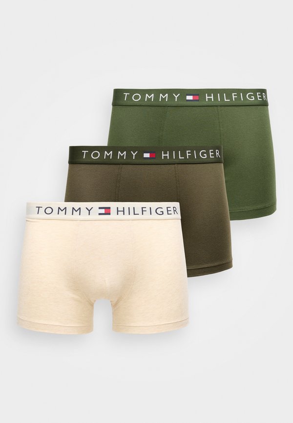 Tommy Hilfiger ORIGINAL TRUNK 3 PACK - Trunks - oat heather/mountain pine/army green