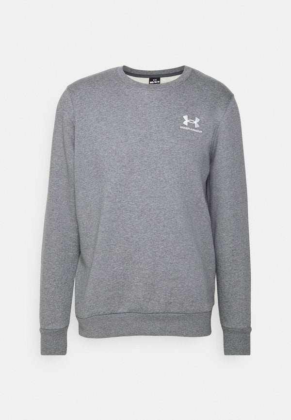 Under Armour ICON CREW - Sweatshirt - pitch gray medium heather/white