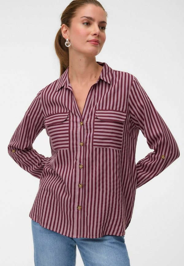 Vero Moda VMBUMPY L/S SHIRT NEW WVN NOOS - Button-down blouse - windsor wine